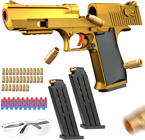 Toy Gun Soft Bullet with Jump Mag, Toys Foam Blaster with 40 Pcs EVA Darts, Shooting Games Education Toy Model for Ages 14+