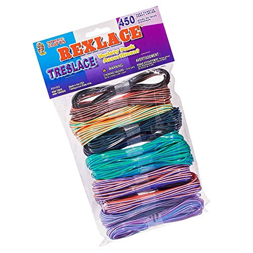 Rexlace Variety Pack - Treslace (3 Colors) - 450 Feet Plastic Craft Lacing
