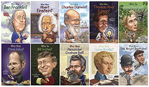 School Specialty Who was? Biographies Scientists and Inventors Book Set, Set of 10