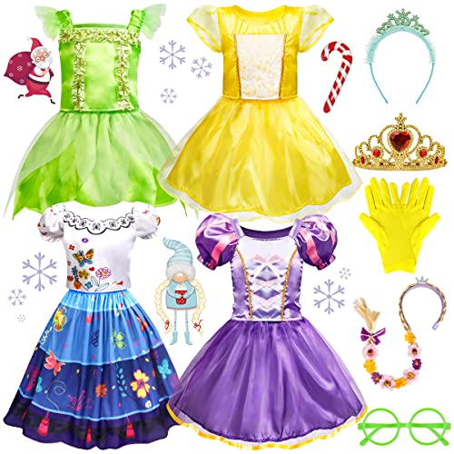 Meland Princess Dress up - Dress up Clothes for Toddler Girl - Princess Costume Toy Gift Girl 3-8 Year for Birthday Christmas