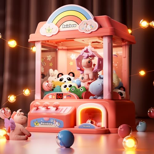 Candy Mini Claw Machine for Kids|Unicorn Toys for Girls 4-6|2023 Christmas Best Gifts Ideas for 5 6 7 9 10 Year Old Girls and Teens|Unique Christmas & Birthday Gifts for Kids 8-12 and Teenage Girls