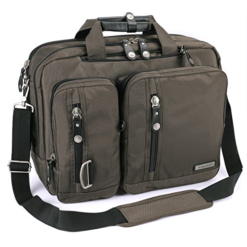FREEBIZ 18.4 Inches Laptop Bag Multi-function Briefcase Backpack with Handle and Shoulder Strap Fits Up To 19 Inch Laptops Notebook Computer (Army Green)