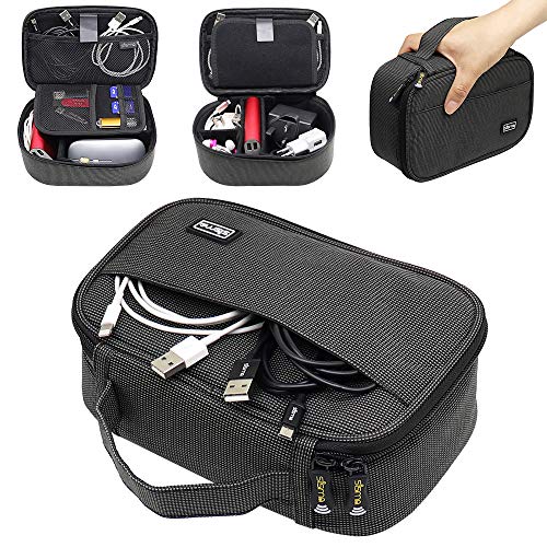 sisma Travel Electronics Organizer Small Electronic Accessories Carrying Bag for Cords Phone Chargers Cables Earbuds Adapter Mouse - Special Edition