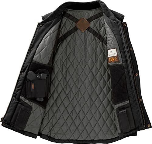 Legendary Whitetails Men's Standard Carry Outerwear, Canvas Cross Trail Conceal CCW Holster, Outdoor, Hunting Insulated Casual Vest, Onyx, XX-Large