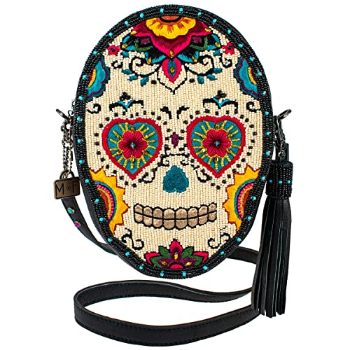 Mary Frances Sweet Calavera Leather Crossbody Sugar Skull Handbag, Multi