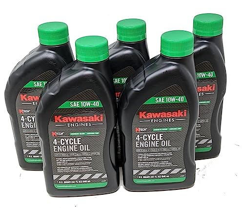 Kawasaki 99969-6296 (Pack of 5) Genuine OEM K-Tech SAE 10W-40 4-Cycle Engine Oil