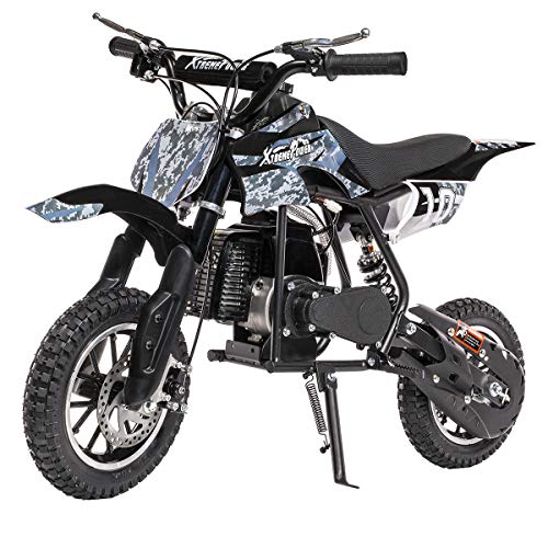 XtremepowerUS Gas Power Mini Pocket Dirt Bike Dirt Off Road Motorcycle Ride-on Kickstand Ride-On Dirt Bike (Pixel Dirt)