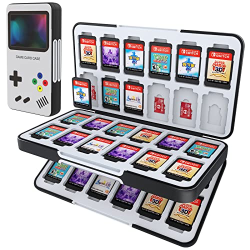 HEIYING Game Card Case for Nintendo Switch&Switch OLED,Customized Pattern Switch Lite Game Card Case with 48 Game Card Slots and 24 Micro SD Card Slots