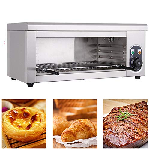 2000W Commercial Cheese Melter, Salamander Broiler Countertop Grill, Electric Cheesemelter Broiler, Wall-mounted Cheese Broiler BBQ Counter for Restaurant Kitchen 122-572°F
