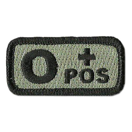Tactical Blood Type Patches -'Type O Positive' - 2'x1' (ACU/Foliage)