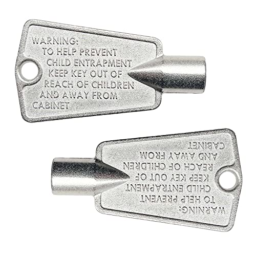 216702900 Metal Freezer Door Keys by Seentech - Compatible With Frigidaire, Kenmore, GE Freezers - Repalces: AP4301346, AP4071414, PS2061565, AP2113733, 06599905, 08037402, 12849, PS1991481 (Pack 2)