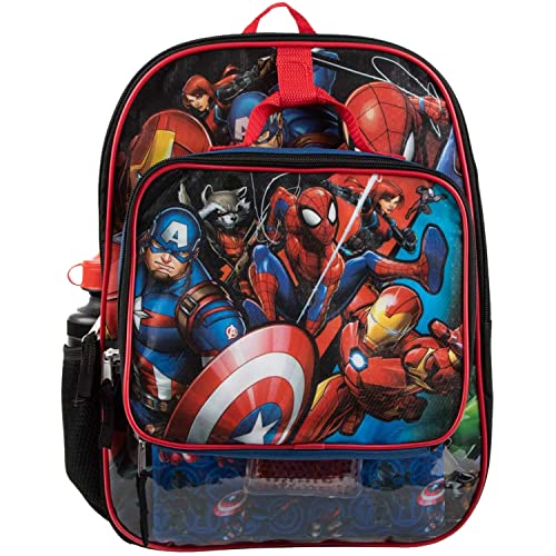 Bioworld Marvel Comic Book Universe Superheroes 4-Piece Backpack Set for boys