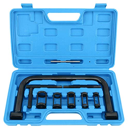 8MILELAKE Valve Spring Compressor Auto Compression C-Clamp Tool Service Kit for Motorcycle,Car,ATV,and Small Engine Repairs