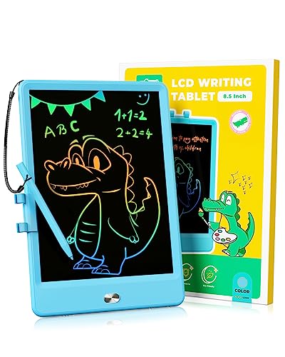 KOKODI LCD Writing Tablet 8.5-Inch Colorful Doodle Board, Electronic Drawing Tablet Drawing Pad for Kids, Educational and Learning Kids Toys Gifts for 3 4 5 6 7 8 Year Old Boys and Girls(Blue)