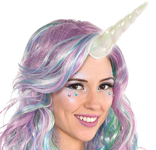 amscan Light-Up Unicorn Horn - Adult Standard Size, White - 1 Pc.