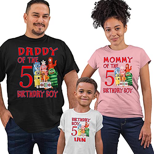 Guava Iguana Family Personalize Gabba Gab Theme Birthday, Black, Pink, White