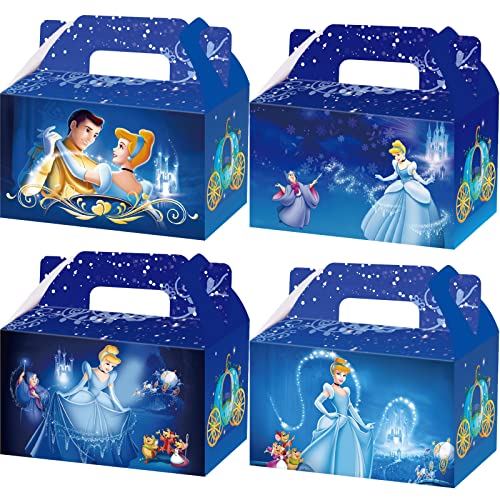 delaimastor 16Pcs Cinderella Party Gift Boxes, favors Boxes Party bag for Kids Themed Party Supplies Favor Snack for Kids Adults