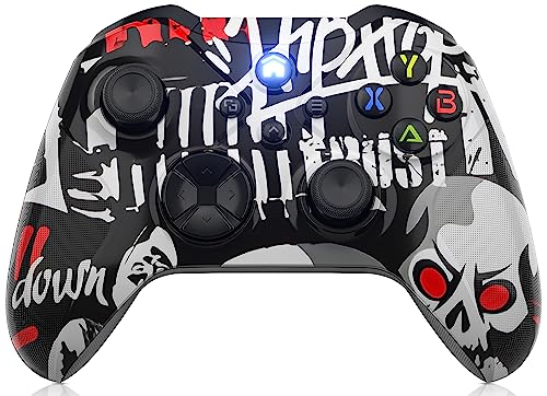 Gamrombo Wireless Controller for PC Windows 11/10/8/7, Steam, iPad, Laptop, Android and iOS Special Edition Custom PC Gamepad with Turbo/Macro/Dual Vibration & Audio Jack