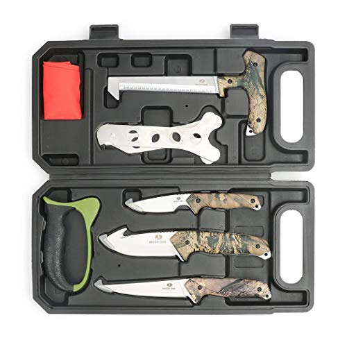 Mossy Oak Hunting Field Dressing Kit - Portable Butcher Game Processor Set (8-piece)