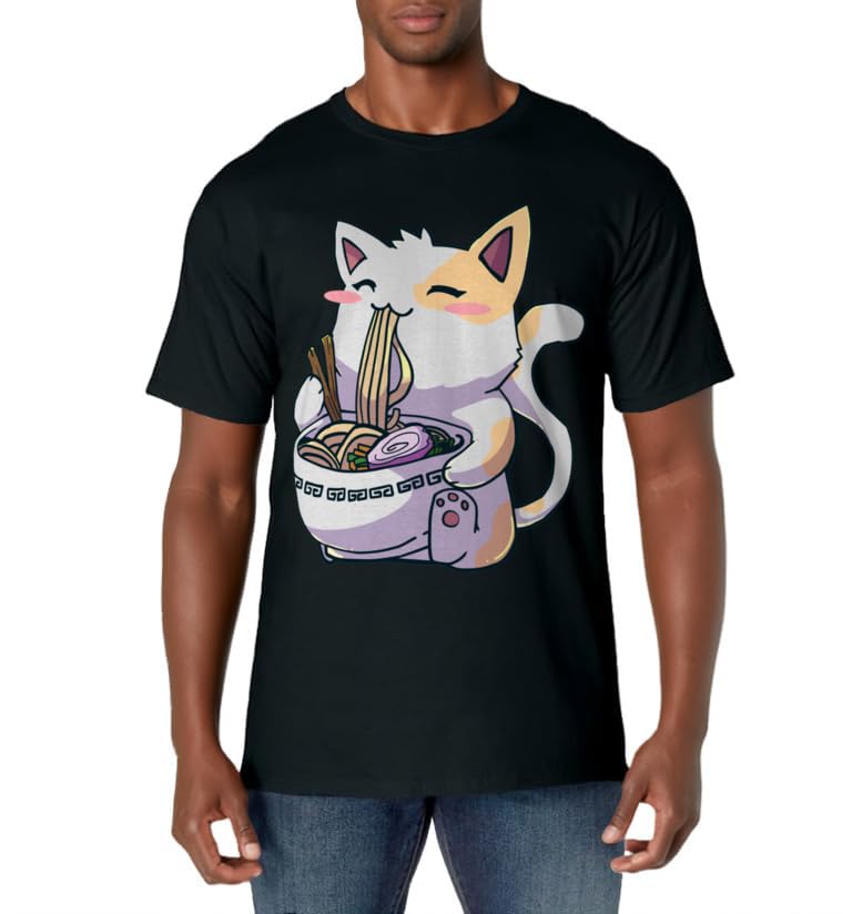 Ramen Cat Kawaii Anime Japanese Kawaii Neko T-Shirt