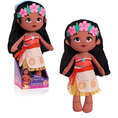 Disney Princess So Sweet Princess Moana, 12 Inch Plush with Brown Hair, Disney Moana, by Just Play, Multicolor