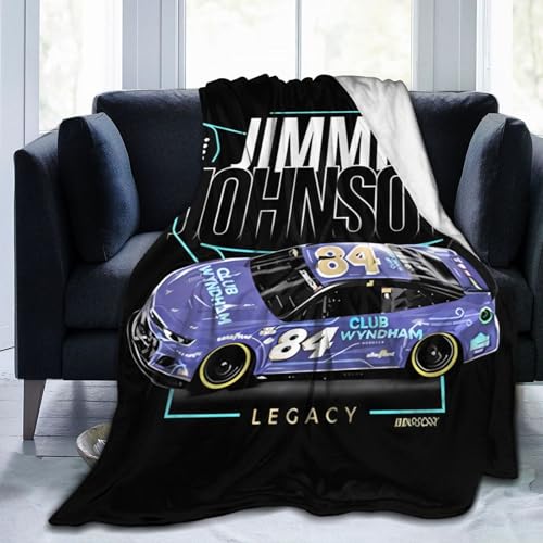 IngKe Jimmie Johnson 48 Blanket Tapestry Sofa Bed Fuzzy Plush Luxury Flannel Super Cozy All Seasons Microfiber Warm Decorative Lightweight Bedroom