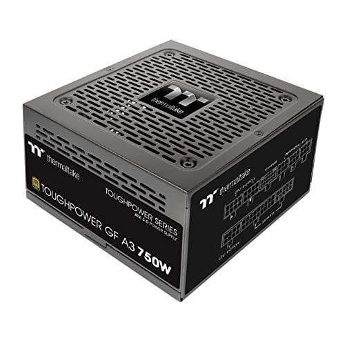 Thermaltake Toughpower GF A3 750W, True 300W 12VHPWR Connectors on PSU & NVIDIA RTX 40 Series, ATX 3.0/PCI-E 5.0, 80+ Gold, SLI/Crossfire Ready Power Supply, PS-TPD-0750FNFAGU-L, 10 Year Warranty