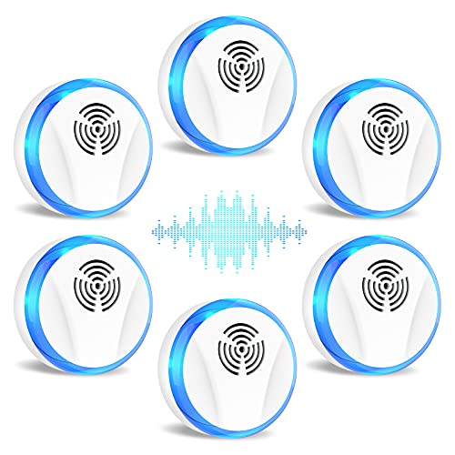 Lickoon 6 Packs Ultrasonic Pest Control Repeller, Electronic Pest Repellent Plug in Indoor for Insect Roaches Spider Ant Bug Mosquito Mouse Repellent for House Kitchen Garage Warehouse