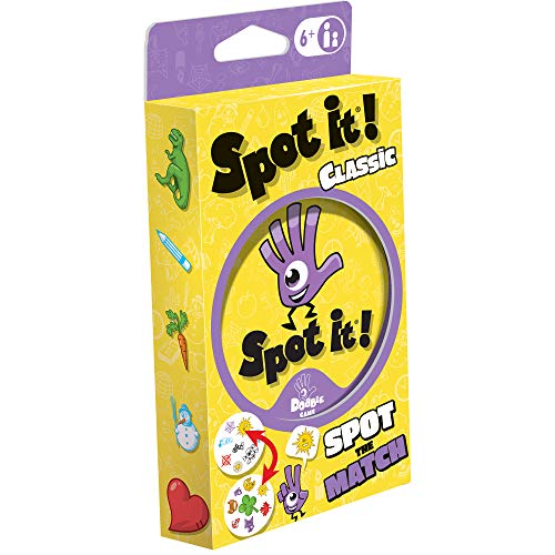 Spot It! Classic Card Game (Eco-Blister)| Matching | Fun Kids for Family Night Travel Great Gift Ages 6+ 2-8 Players Avg. Playtime 15 Mins Made by Zygomatic