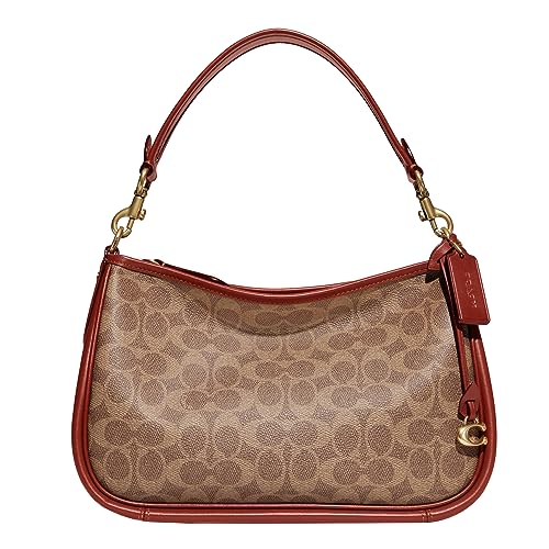 Coach Coated Canvas Signature Cary Crossbody, Tan Rust