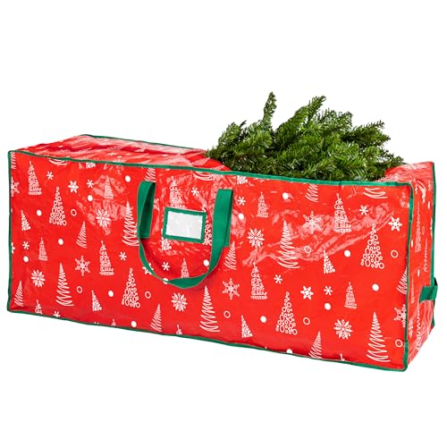 Handy Laundry Christmas Tree Storage Bag - Stores 9 Foot Artificial Xmas Holiday Tree, Durable Waterproof Material, Zippered Bag, Carry Handles. Protects Against Dust, Insects and Moisture.