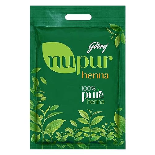Godrej Nupur Henna Mehndi for Hair Color with Goodness of 9 Herbs 0, natural, 14.1 Ounce