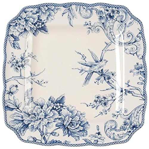 222 Fifth Adelaide Blue & White 11' Dinner Plate - 1 Replacement plate only