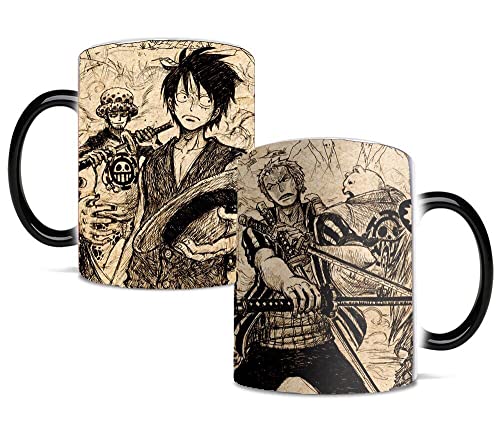 One Piece Luffy Color Changing Heat-Sensitive Reactive Ceramic Coffee Mug One Piece Anime Mug Hand Drawing