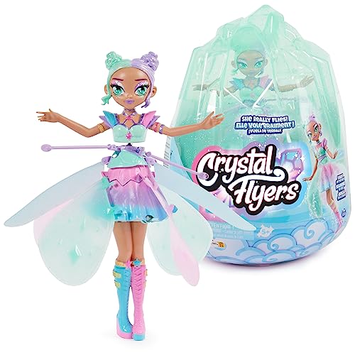 Hatchimals Crystal Flyers, Pastel Kawaii Doll Magical Flying Toy with Lights (Packaging May Vary), Girls Gifts, for Kids