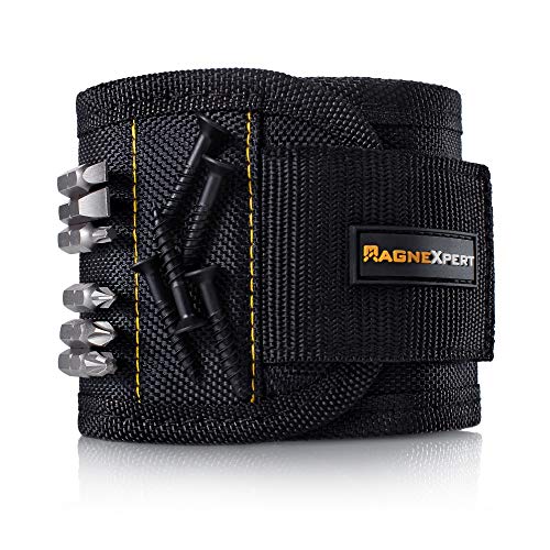 Magnexpert Magnetic Wristband for Holding Screws, Nails and Drill Bits - Crafted from Ballistic Nylon with 15 Powerful Magnets - Stocking Stuffer for Men