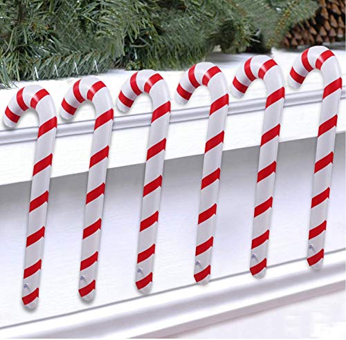 6pcs 35 Inch Inflatable Christmas Candy Cane for Christmas Decorations, Outdoor Holiday Decorations by QIFU