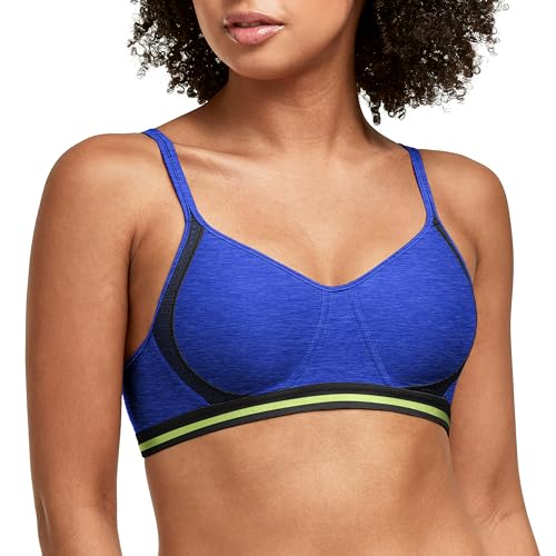 Hanes Women's X-Temp Foam Wirefree, Clematis Blue/Black, Medium