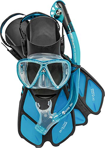 Cressi Bonete Pro Dry Set, Translucent Aquamarine, L/XL