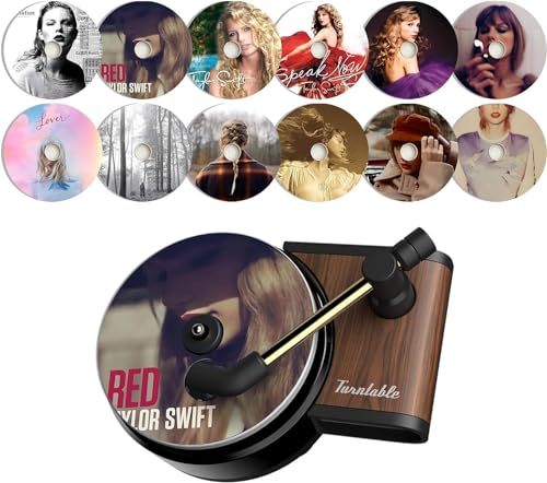 Taylor car air freshener, record player air freshener, car record player ventilation clip, album cover record player ventilation clip, music gifts (12 pieces)