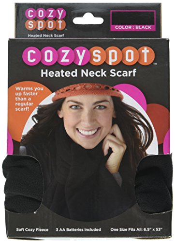 Sunbeam Heated Scarf | Soft Fleece, Black