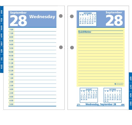AT-A-GLANCE E51750 QuickNotes Desk Calendar Refill, 3 1/2 x 6, 2016