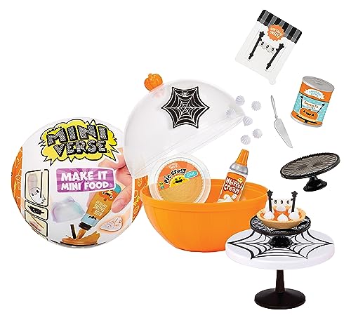 MGA's Miniverse Make It Mini Food Pumpkin Spice 3-Pack Series 1 Mini Collectibles, Seasonal, Blind Packaging, DIY, Resin Play, Replica Food, NOT Edible, Collectors, 8+