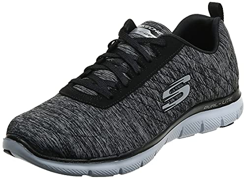 Skechers Sport Women's Flex Appeal 2.0 Fashion Sneaker, Black/White Multi, 8 M US