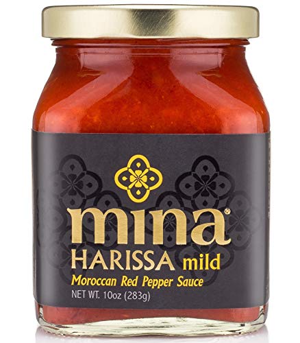 Mina Mild Harissa Sauce, Mild Sauce Crafted with Fresh Red Peppers Instantly Transforms Any Plate with the Lively Flavors of Morocco (10 Ounces)