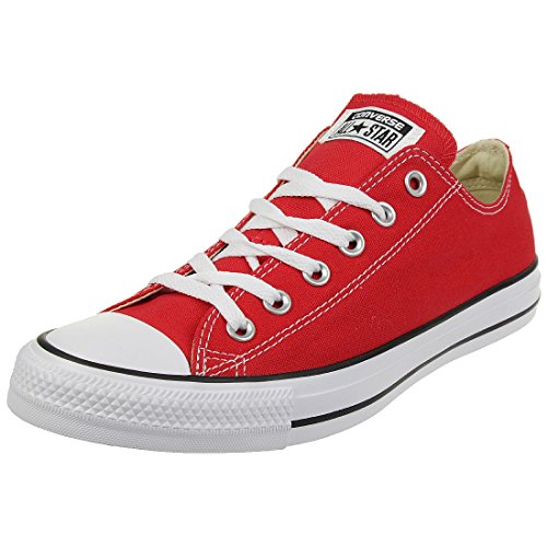 Converse Chuck Taylor All Star Canvas High Top Sneaker, Red, 6 US Men/8 US Women