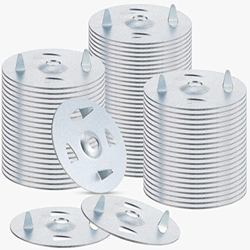 Dunzy Washers for Installation of Foam Board 1-5/8 Inch 4 Claw Washers, Foam Board Fasteners for Insulation Board Foam Board Insulation Hardware Fixing Fastening(150 Pcs)