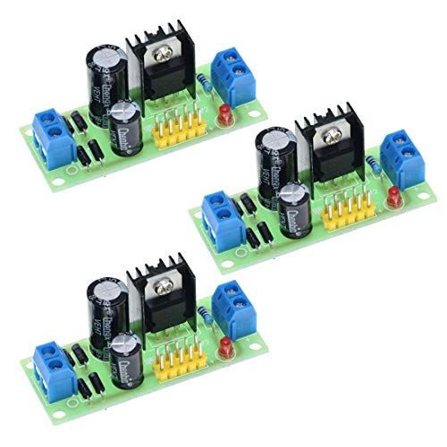HiLetgo 3pcs L7805 LM7805 3-Terminal Voltage Stabilizer 5V Voltage Stabilizer Power Module