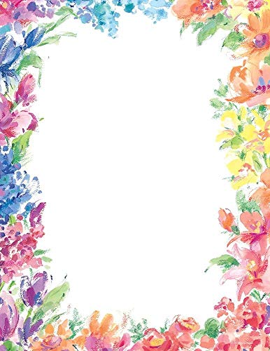 Great Papers! Bright Floral Letterhead, 80 Count, 8.5'x11' (2014333)