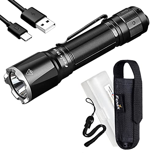 Fenix TK16 v2.0 Tactical Flashlight, 3100 Lumen Long Throw, USB-C Rechargeable, with LumenTac Organizer